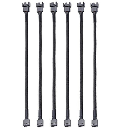 Gebildet 6Pcs 4 Pin 26Cm Pwm Fan Extension Power Cable Connector Case