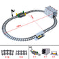 KAZI High-Tech Creative City Train Station Rail Tracks Power Function Building Blocks Bricks DIY Kid Trains Toys Children Gifts
