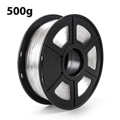 Transparent Red PETG 3D Printer Filament - 1.75MM, Available in 250G, 500G, and 1Kg for 3D Printing Applications