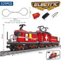 KAZI High-Tech Creative City Train Station Rail Tracks Power Function Building Blocks Bricks DIY Kid Trains Toys Children Gifts