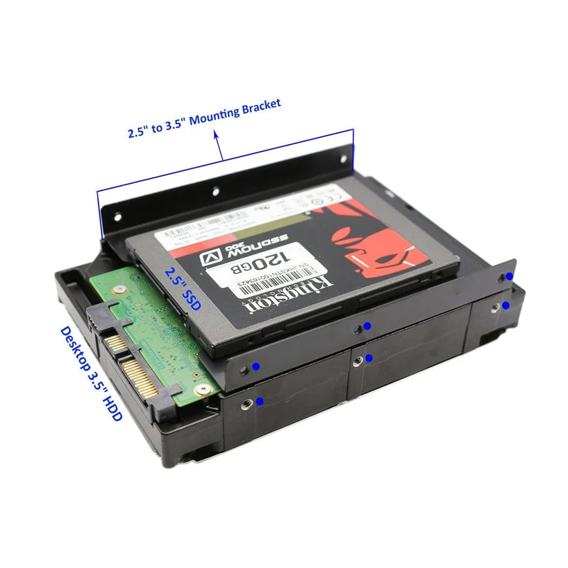 SSD HDD Holder 2.5 to 3.5 Mounting Bracket Hard Drive Adapter