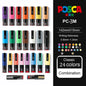 Japan  Posca Paint Marker Pen Set,Pc-1M ,PC-3M ,PC-5M,PC-8K,PC-17K, 7 8 12 15 21 24 28 29 Colors Set, Non-Toxic Water-Based