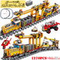 KAZI High-Tech Creative City Train Station Rail Tracks Power Function Building Blocks Bricks DIY Kid Trains Toys Children Gifts