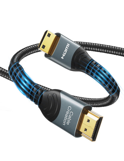 Mini HDMI to HDMI Cable 6.6FT, Birectional HDMI to Mini HDMI Cord with Cable Tie 4K×2K for Camera,Tablet, Capture Card, HDR-XR50, Z6, EOS RP/EOS R/EOS 7D Mark II/XA40
