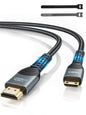 Mini HDMI to HDMI Cable 6.6FT, Birectional HDMI to Mini HDMI Cord with Cable Tie 4K×2K for Camera,Tablet, Capture Card, HDR-XR50, Z6, EOS RP/EOS R/EOS 7D Mark II/XA40