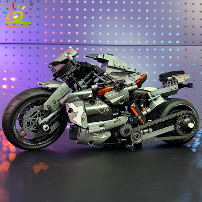 HUIQIBAO High-Tech Classic Motorbike Building Model Blocks Moto City Racer Bricks Toy for Kids Boy Children Adult MOC Car Set