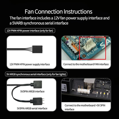 FD200 200Mm ARGB Computer Case Fan 5V 3PIN LED Cooling Fans Desktop PC Case Accessories