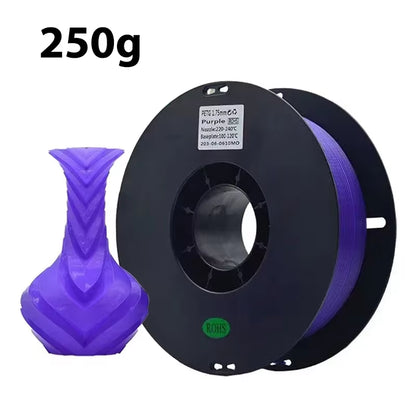 Transparent Red PETG 3D Printer Filament - 1.75MM, Available in 250G, 500G, and 1Kg for 3D Printing Applications