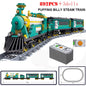 KAZI High-Tech Creative City Train Station Rail Tracks Power Function Building Blocks Bricks DIY Kid Trains Toys Children Gifts