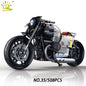 HUIQIBAO High-Tech Classic Motorbike Building Model Blocks Moto City Racer Bricks Toy for Kids Boy Children Adult MOC Car Set