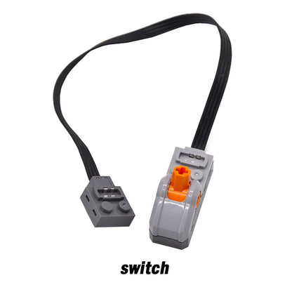High-Tech Power Function Extension Wire Servo Train Motor IR Remote Control Receiver Battery Box Parts for DIY Car Truck