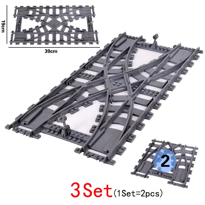 KAZI High-Tech Creative City Train Station Rail Tracks Power Function Building Blocks Bricks DIY Kid Trains Toys Children Gifts