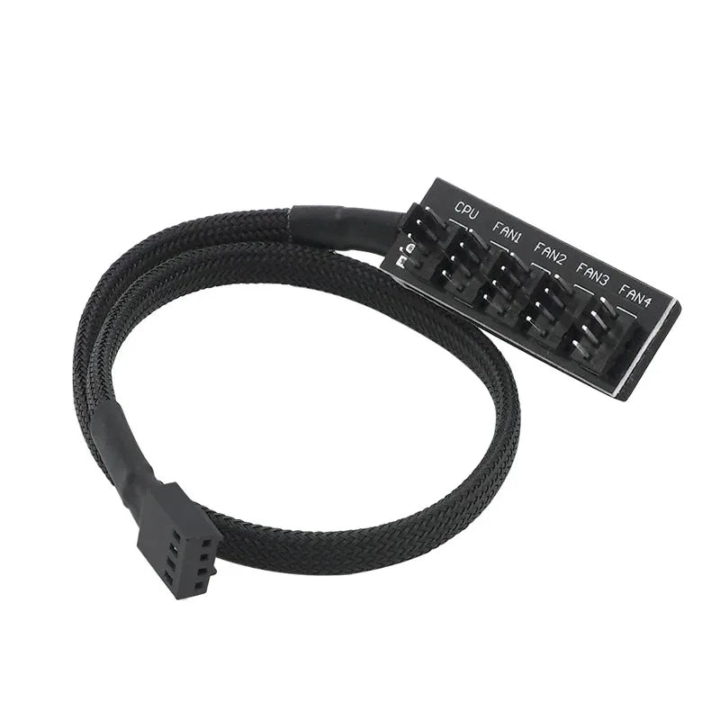 4-Pin PWM PC Fan Hub PC 5 Way Splitter 1 to 5 Splitter 5 Way PC Case Internal Motherboard 4Pin/3Pin Fan Power Extension Cable