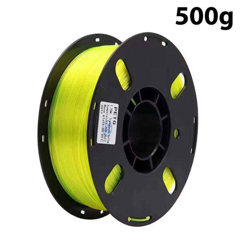 Transparent Red PETG 3D Printer Filament - 1.75MM, Available in 250G, 500G, and 1Kg for 3D Printing Applications