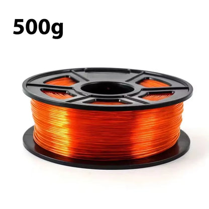 Transparent Red PETG 3D Printer Filament - 1.75MM, Available in 250G, 500G, and 1Kg for 3D Printing Applications