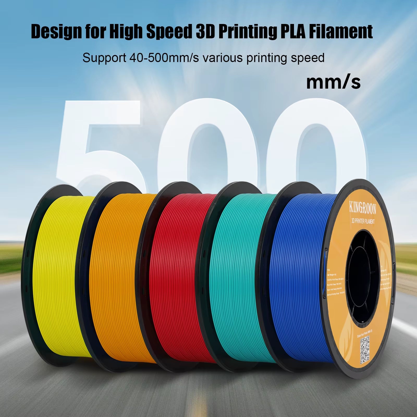 HS-PLA Filament 1.75Mm High Speed PLA 3D Printer Filament for Bambu All FDM 3D Printer 3D Printing Materials 5/10KG