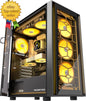 ATX PC Case, 6 PWM ARGB Fans Pre-Installed, Computer Case with Opening Tempered