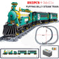 KAZI High-Tech Creative City Train Station Rail Tracks Power Function Building Blocks Bricks DIY Kid Trains Toys Children Gifts