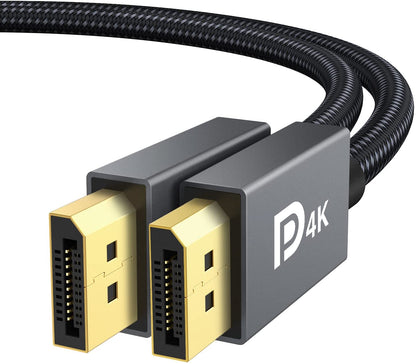 VESA Certified Displayport Cable, 6.6Ft DP Cable 1.2, [4K@60Hz, 2K@165Hz, 2K@144Hz], High Speed Gold-Plated Display Port to Display Port Cabl, for Gaming Monitor, Graphics Card, TV, PC, Laptop