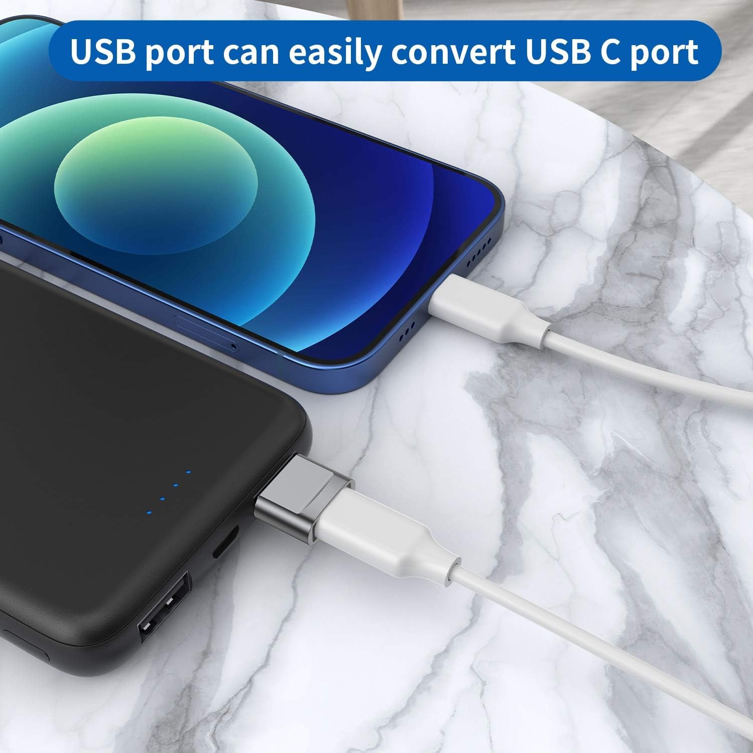 USB C Female to USB Male Adapter (4-Pack), Type C to USB a Charger Converter for Iphone 17 16 15 14 13 12 11 Pro Max, Samsung Galaxy S25 S24 S23 S22 Ultra, Apple Iwatch Watch Series 7 8, Airpods,Ipad