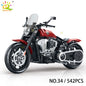 HUIQIBAO High-Tech Classic Motorbike Building Model Blocks Moto City Racer Bricks Toy for Kids Boy Children Adult MOC Car Set