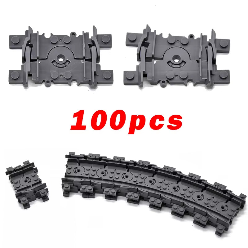KAZI High-Tech Creative City Train Station Rail Tracks Power Function Building Blocks Bricks DIY Kid Trains Toys Children Gifts