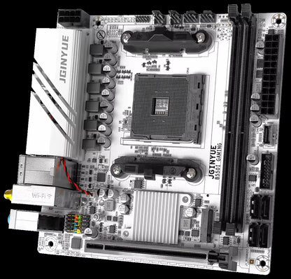 JGINYUE AMD B550 AM4 Mini ITX Motherboard Supports Ryzen R5 4000/5000 Series Processors DDR4 RAM PCI-E 4.0 B550I GAMING