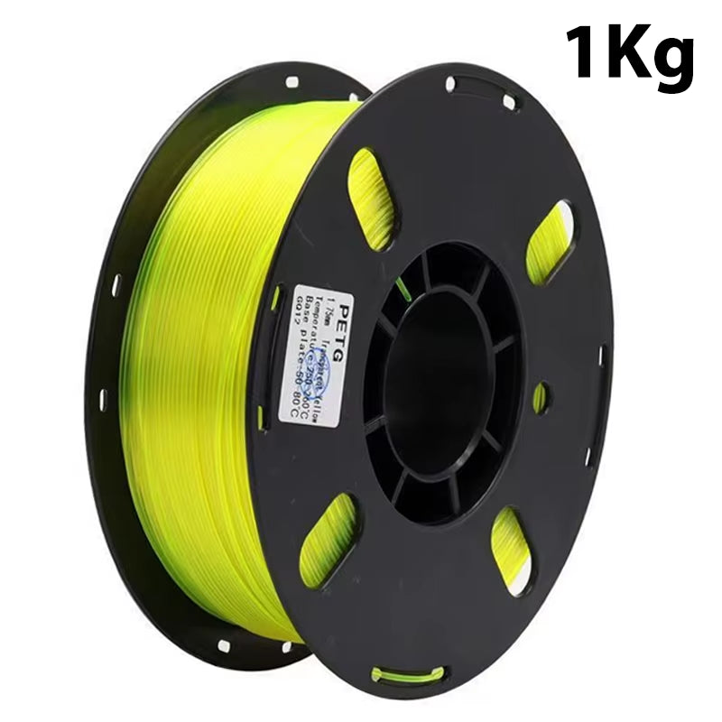 Transparent Red PETG 3D Printer Filament - 1.75MM, Available in 250G, 500G, and 1Kg for 3D Printing Applications