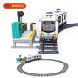 KAZI High-Tech Creative City Train Station Rail Tracks Power Function Building Blocks Bricks DIY Kid Trains Toys Children Gifts