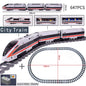 KAZI High-Tech Creative City Train Station Rail Tracks Power Function Building Blocks Bricks DIY Kid Trains Toys Children Gifts
