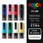 Japan  Posca Paint Marker Pen Set,Pc-1M ,PC-3M ,PC-5M,PC-8K,PC-17K, 7 8 12 15 21 24 28 29 Colors Set, Non-Toxic Water-Based