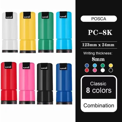Posca Full Set Acrylic Paint Markers Pens PC-1M PC-3M PC-5M 7/8/12/15/24/29C for Rock Painting,Frabric,Glass/Metal,Graffiti