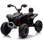 12V Kids Ride on ATV with 2 Seater,2* 45W Motor 7AH Battery Powered Electric Vehicle W/ LED Lights,High & Low Speed,Music,Spring Suspension,Ride on Car 4 Wheeler Quad for Boys & Girls,Black