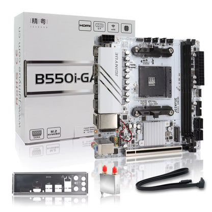 JGINYUE AMD B550 AM4 Mini ITX Motherboard Supports Ryzen R5 4000/5000 Series Processors DDR4 RAM PCI-E 4.0 B550I GAMING
