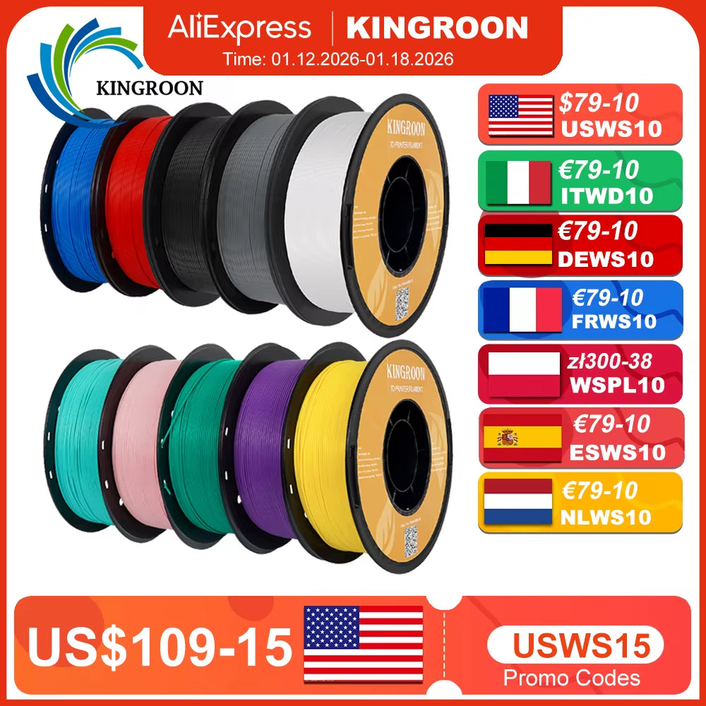 HS-PLA Filament 1.75Mm High Speed PLA 3D Printer Filament for Bambu All FDM 3D Printer 3D Printing Materials 5/10KG
