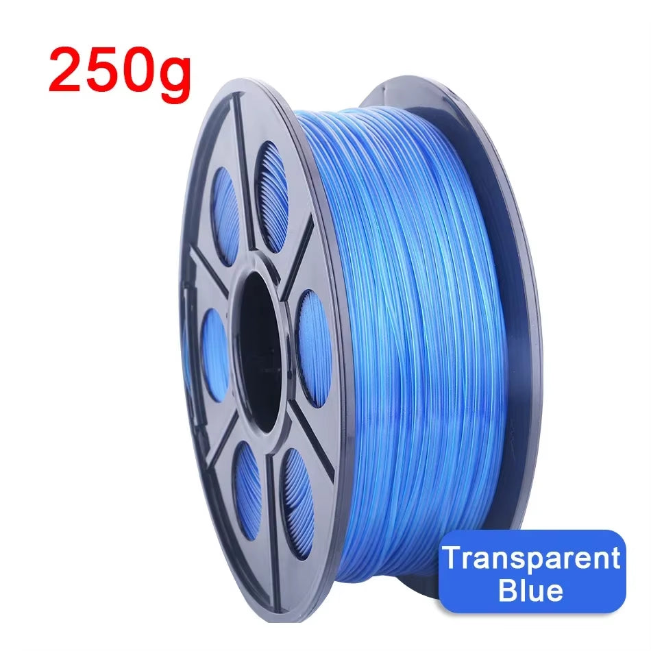 Transparent Red PETG 3D Printer Filament - 1.75MM, Available in 250G, 500G, and 1Kg for 3D Printing Applications