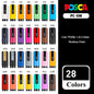 Japan  Posca Paint Marker Pen Set,Pc-1M ,PC-3M ,PC-5M,PC-8K,PC-17K, 7 8 12 15 21 24 28 29 Colors Set, Non-Toxic Water-Based