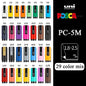 Posca Full Set Acrylic Paint Markers Pens PC-1M PC-3M PC-5M 7/8/12/15/24/29C for Rock Painting,Frabric,Glass/Metal,Graffiti