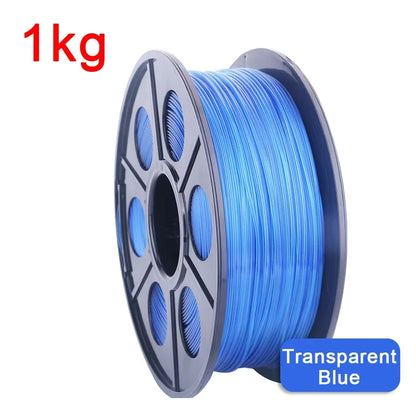 Transparent Red PETG 3D Printer Filament - 1.75MM, Available in 250G, 500G, and 1Kg for 3D Printing Applications
