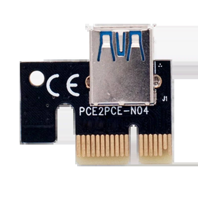 New PCI-E Riser 009 Express 1X 4X 8X 16X Extender PCI E USB Riser 009S GPU Dual 6Pin Adapter Card SATA 15Pin for BTC Miner