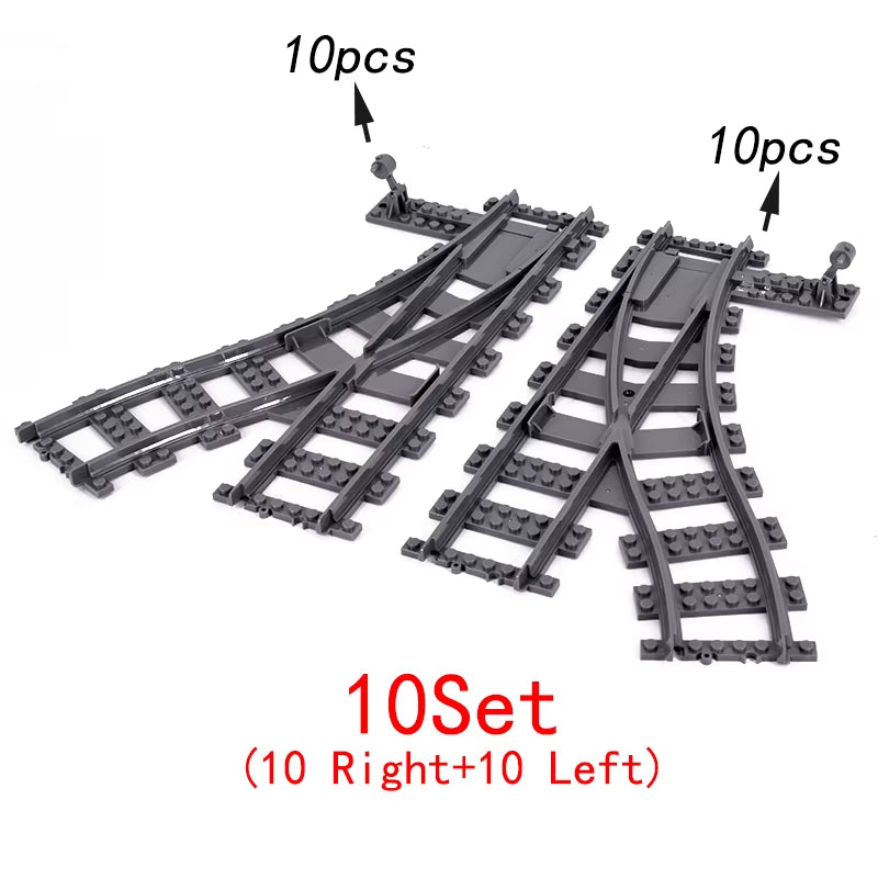 KAZI High-Tech Creative City Train Station Rail Tracks Power Function Building Blocks Bricks DIY Kid Trains Toys Children Gifts