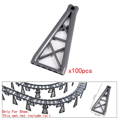 KAZI High-Tech Creative City Train Station Rail Tracks Power Function Building Blocks Bricks DIY Kid Trains Toys Children Gifts