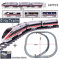 KAZI High-Tech Creative City Train Station Rail Tracks Power Function Building Blocks Bricks DIY Kid Trains Toys Children Gifts