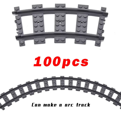 KAZI High-Tech Creative City Train Station Rail Tracks Power Function Building Blocks Bricks DIY Kid Trains Toys Children Gifts