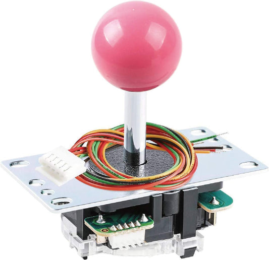 JLF-TP-8YT Joystick Pink Original - for Arcade Jamma Game 4 & 8 Way Adjustable, Compatible with Catz Mad SF4 Tournament Joystick (Pink Ball Top), Use for Arcade Game Machine Cabinet S@NWA
